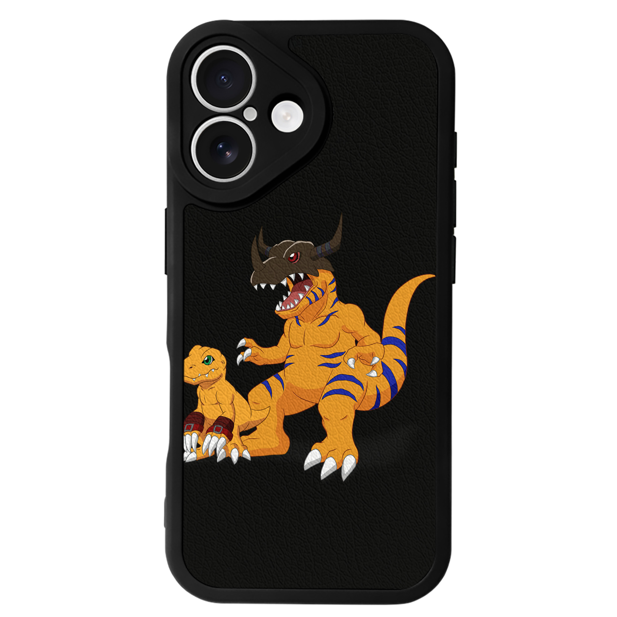 （画像用） Digimon デジタルモンスター/デジモン 【iPhone 16シリーズ対応】シリコンスマホケース（レザー調） 材質：シリコン